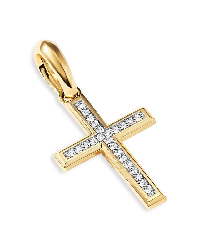 Mens Cross Pendant in 18K Yellow Gold Product Image