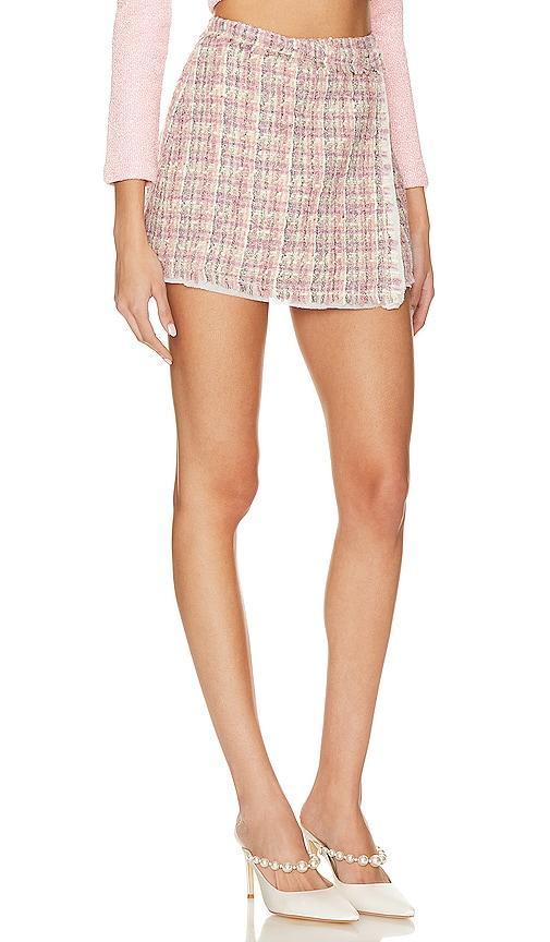 Womens Royce Plaid Tweed Wrap Miniskirt Product Image