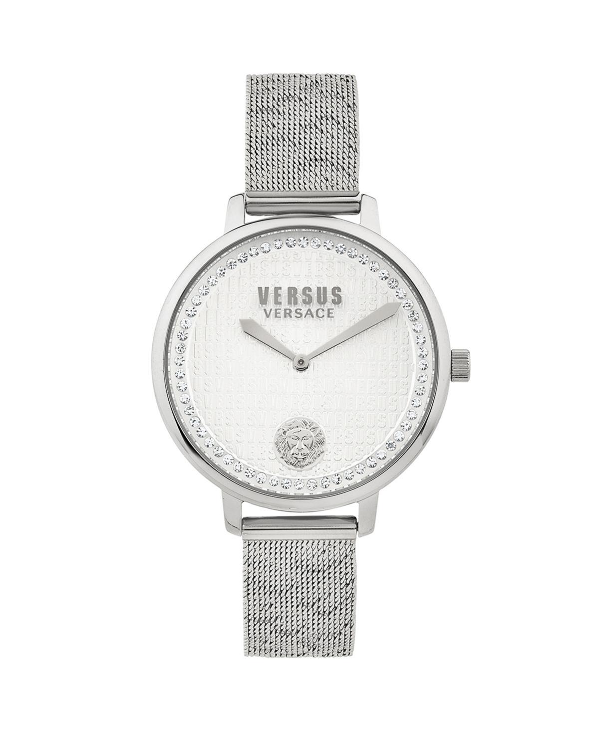 Versus Versace Womens Two-Hand Quartz La Villette Silver-Tone Stainless Steel Bracelet 36mm Product Image