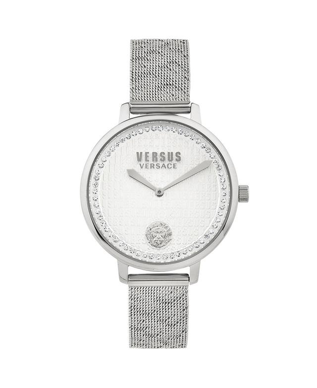 Versus Versace Womens Two-Hand Quartz La Villette Silver-Tone Stainless Steel Bracelet 36mm Product Image