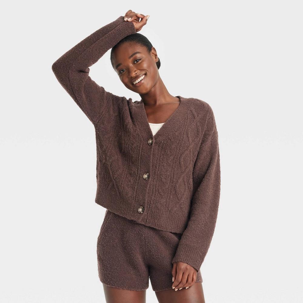 Women's Sweater Cardigan - Auden™ Brown L product image