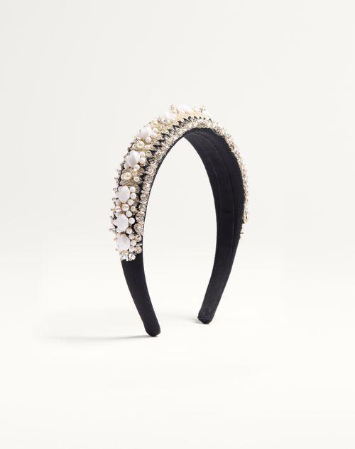 VALENTINO WOOL AND SILK HEADBAND WITH EMBROIDERY   Product Image