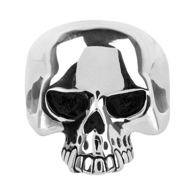 Mens Black Oxidized Skull Ring Product Image