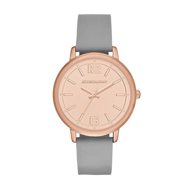 Skechers Womens Ardmore Silicone Strap Watch Gray Product Image