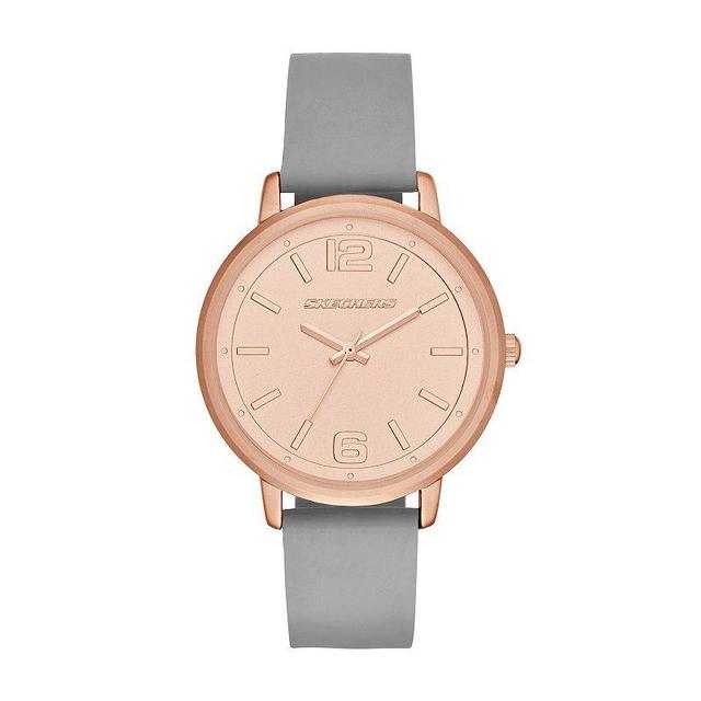 Skechers Womens Ardmore Silicone Strap Watch Gray Product Image