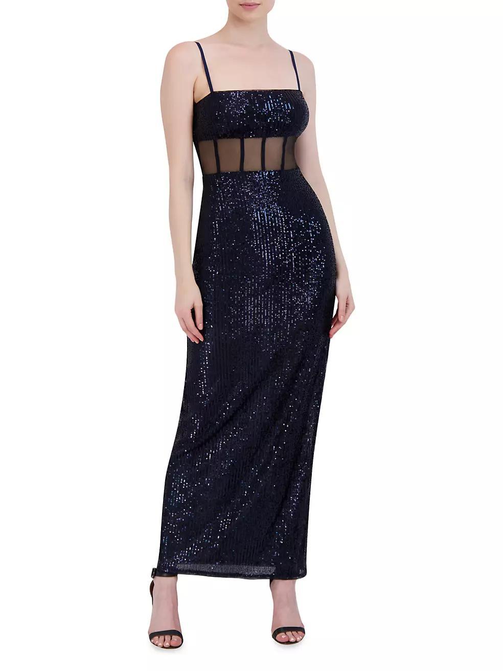 Bustier Sequin Column Gown Product Image