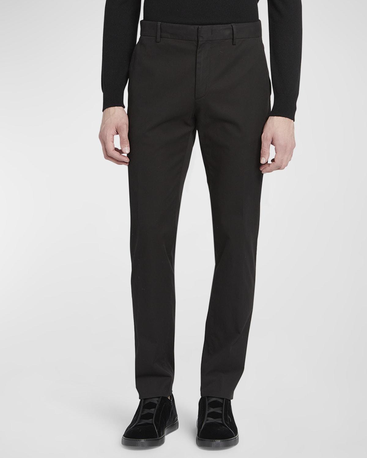 Mens Flat Front Trousers Product Image