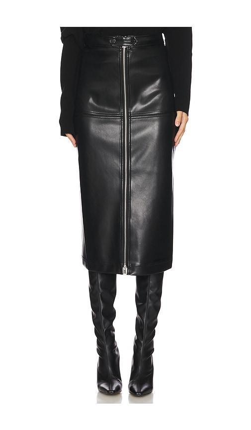 Bianca Faux Leather Midi Skirt Product Image