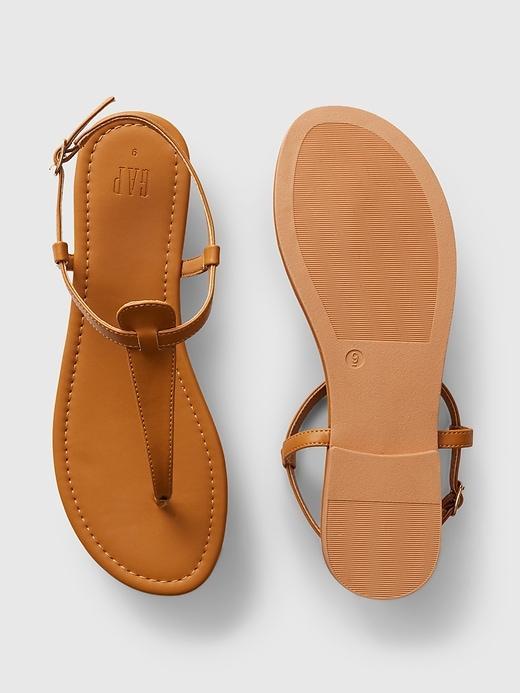 Vegan Leather T-Strap Sandals product image