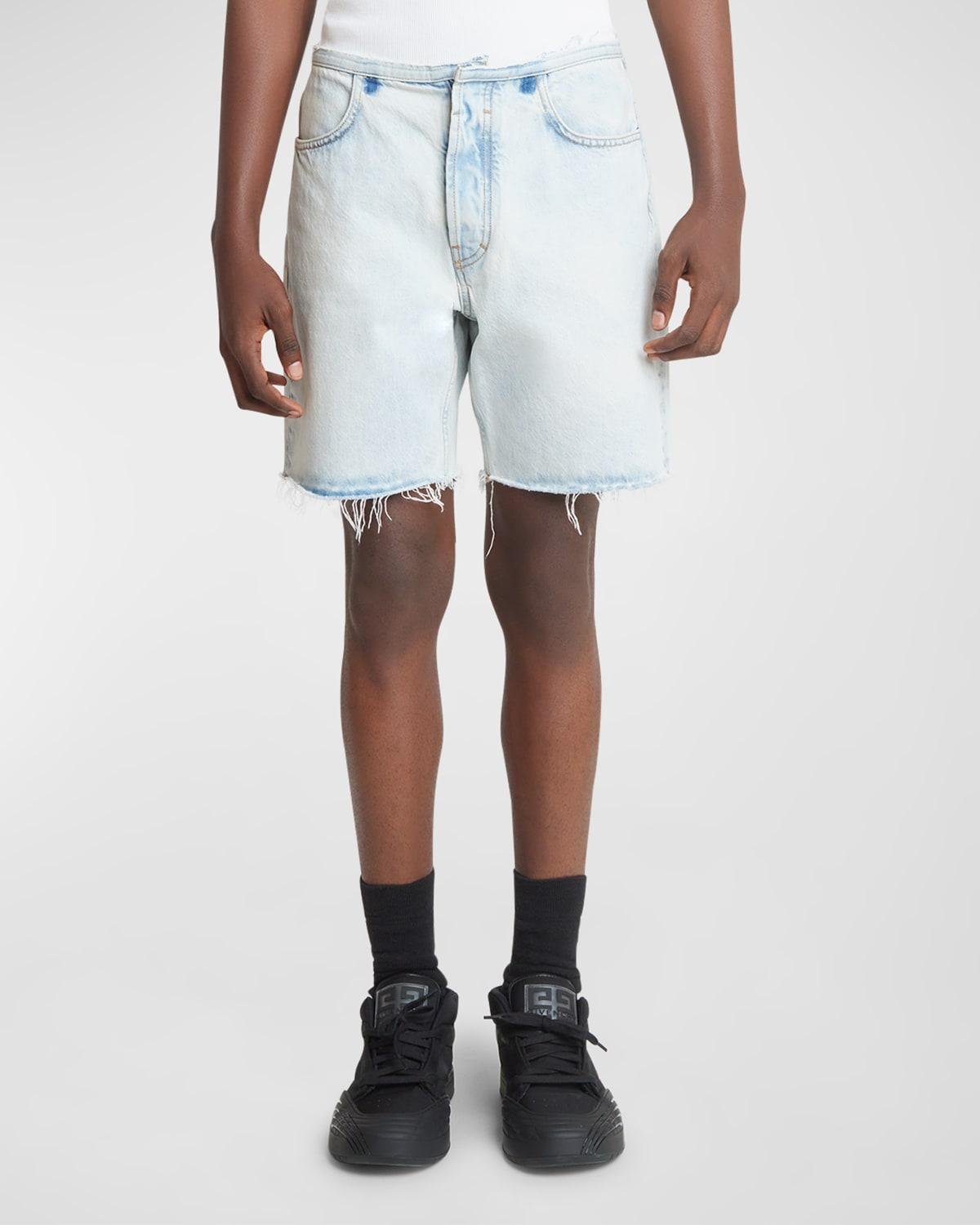 Mens Cutoff-Waist Denim Shorts Product Image