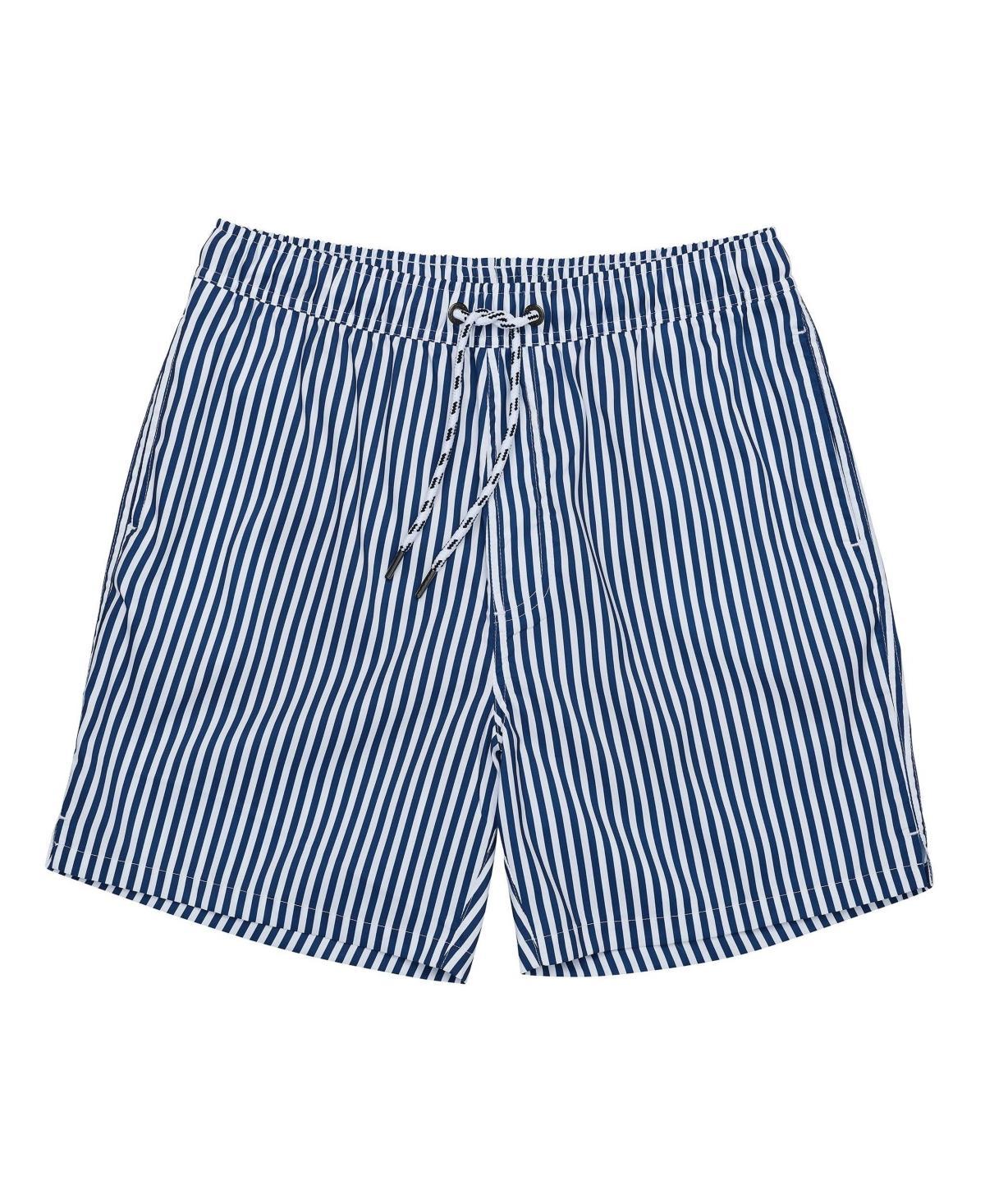 Mens Denim Stripe Comfort Lined Swim Short Product Image