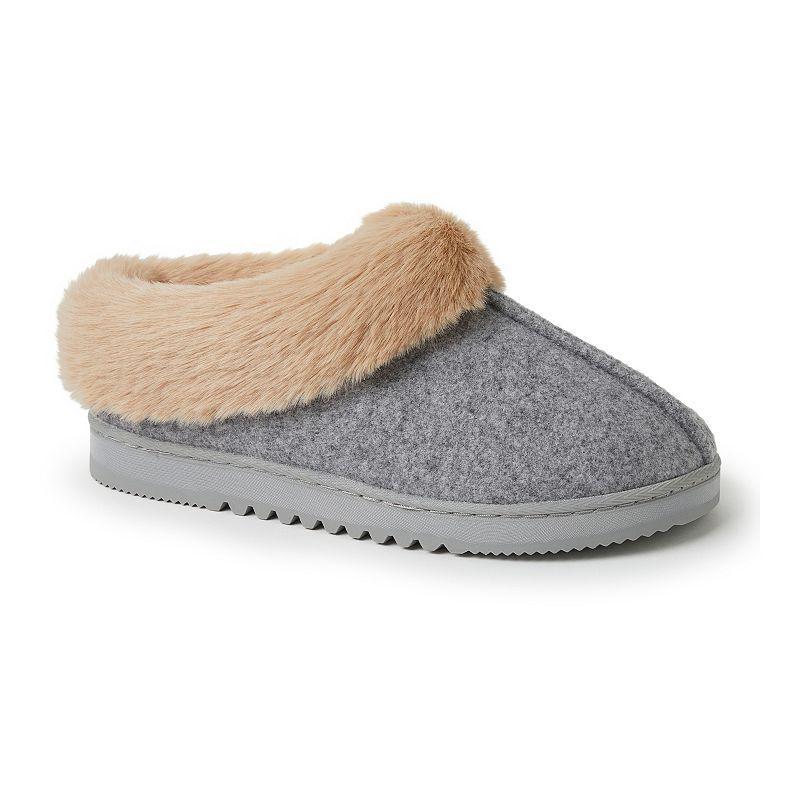 Dearfoams Chloe Soft Knit Womens Clog Slippers Light Grey Product Image