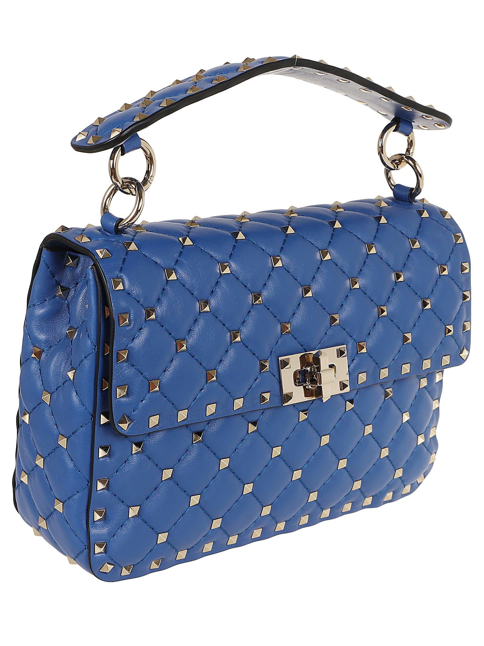 Medium Shoulder Bag Spike Rockstud In Blue Product Image