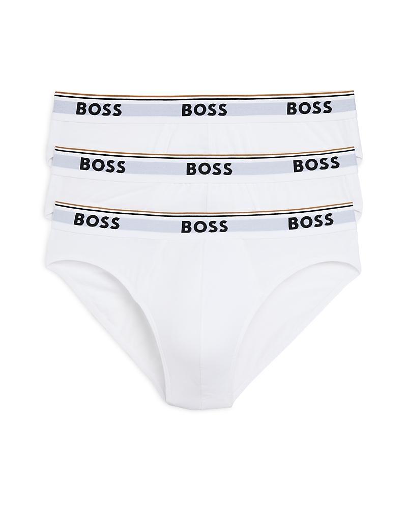 Mens Three-Pack Of Stretch-Cotton Briefs With Logo Waistbands Product Image