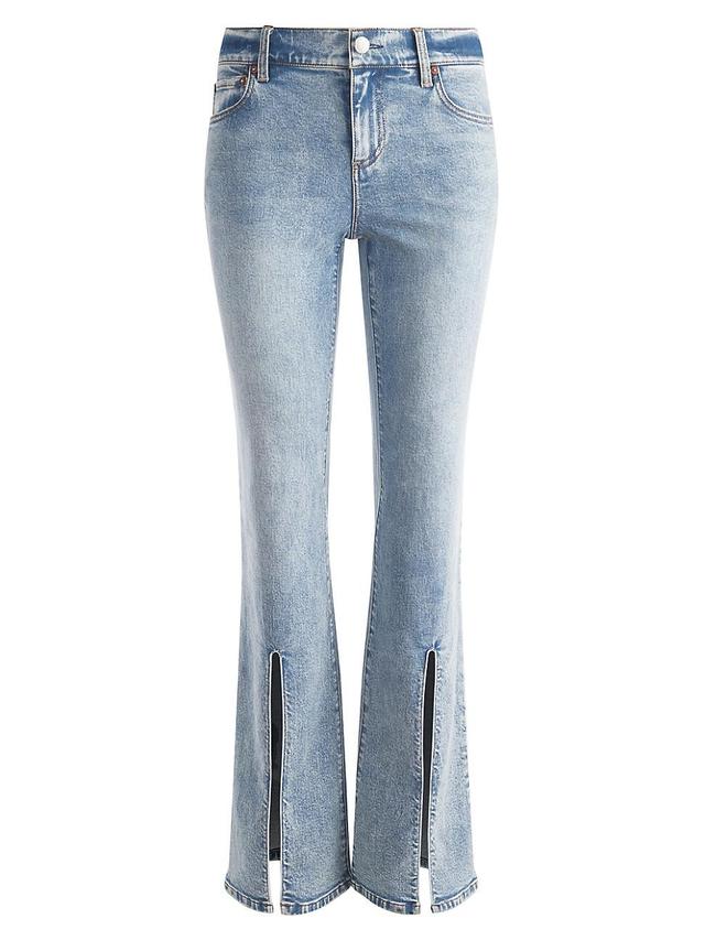 Womens Winslow Mid-Rise Slim-Fit Slit Jeans Product Image