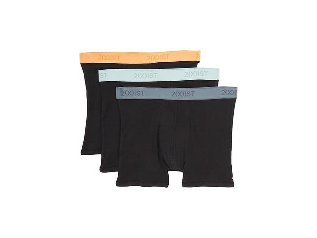 2(X)IST 3-Pack ESSENTIAL No Show Brief With Buff Orange/Black With Surf Spray/Black Stormy Weathe) Men's Underwear Product Image