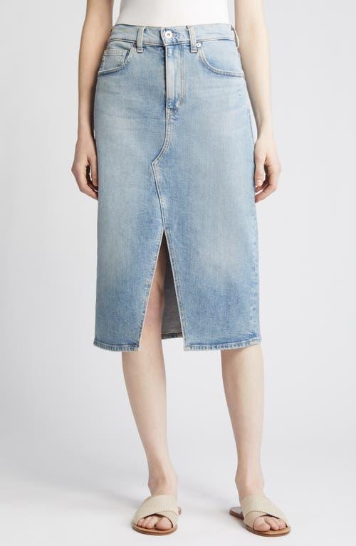 Womens Denim Split Midi-Skirt Product Image