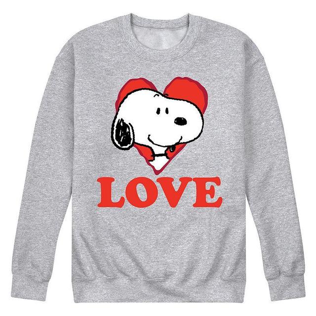 Mens Peanuts Love Snoopy Sweatshirt Black Product Image