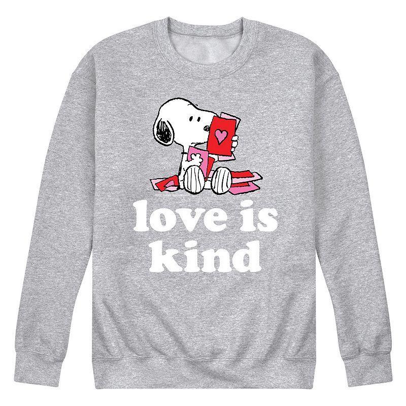 Mens Peanuts Love Is Kind Sweatshirt Blue Product Image