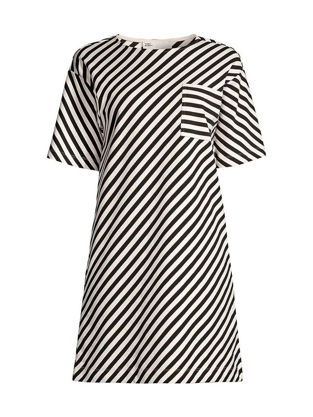 Womens Cotton Striped T-Shirt Minidress Product Image