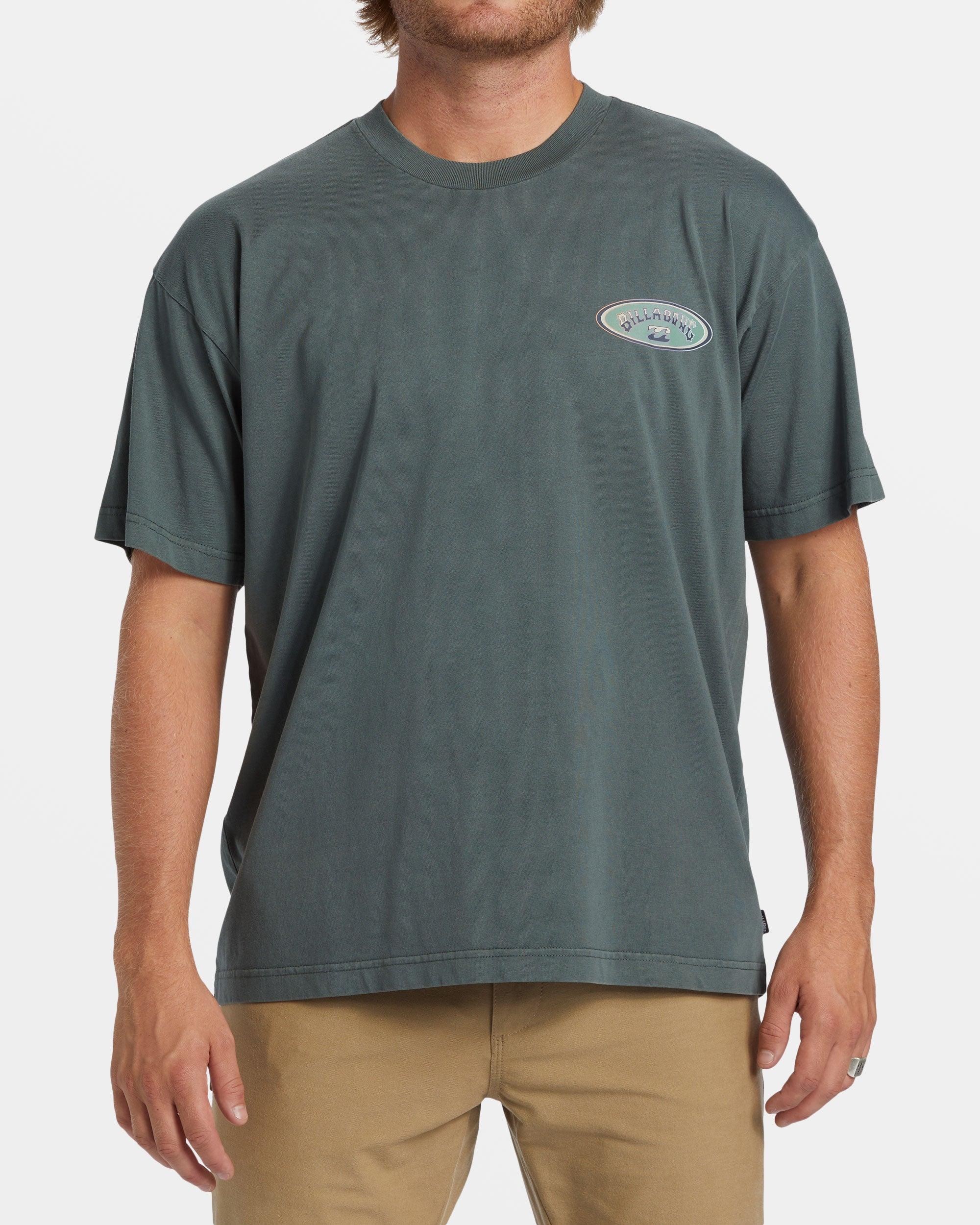 Arch Wave T-Shirt - Slate Green Male Product Image