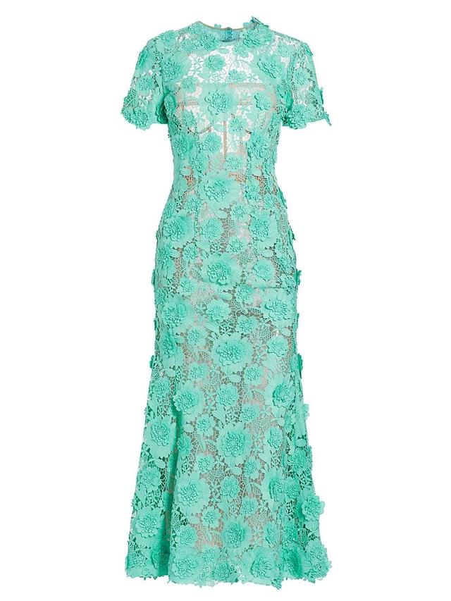 Womens Floral & Guipure Lace Maxi Dress Product Image
