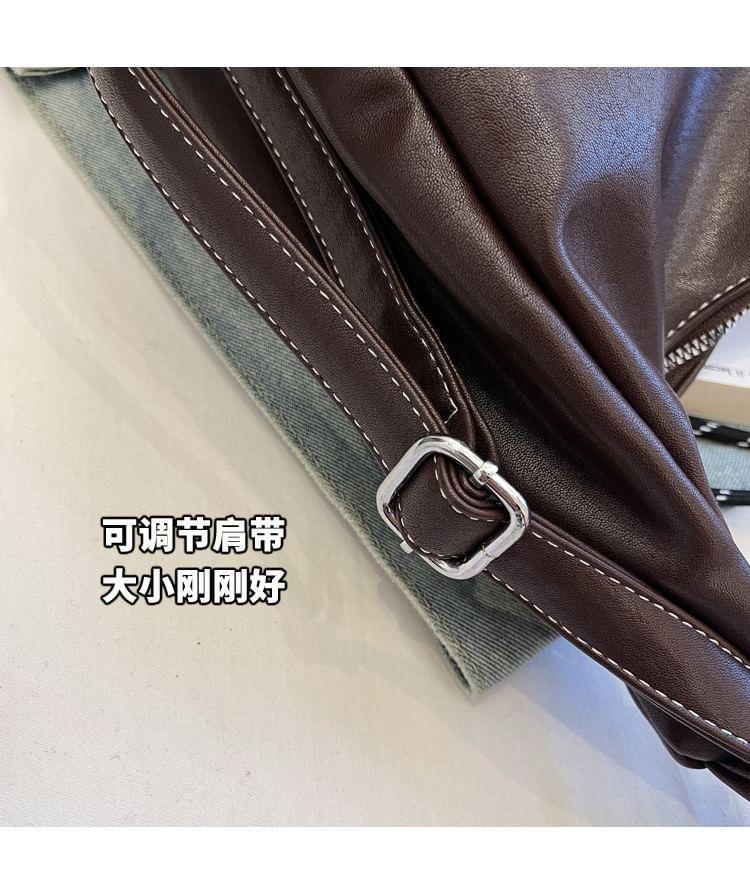 Multi-Pocket Faux Leather Backpack Product Image