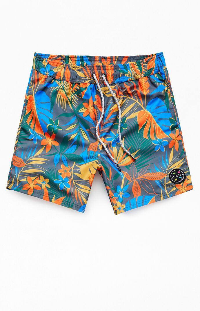 Maui & Sons Men's Aloha Dreams 6" Swim Trunks Product Image