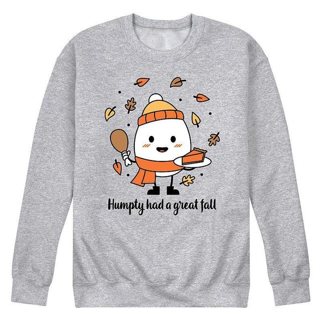 Mens Humpty Had A Great Fall Fleece Sweatshirt Med Grey Product Image