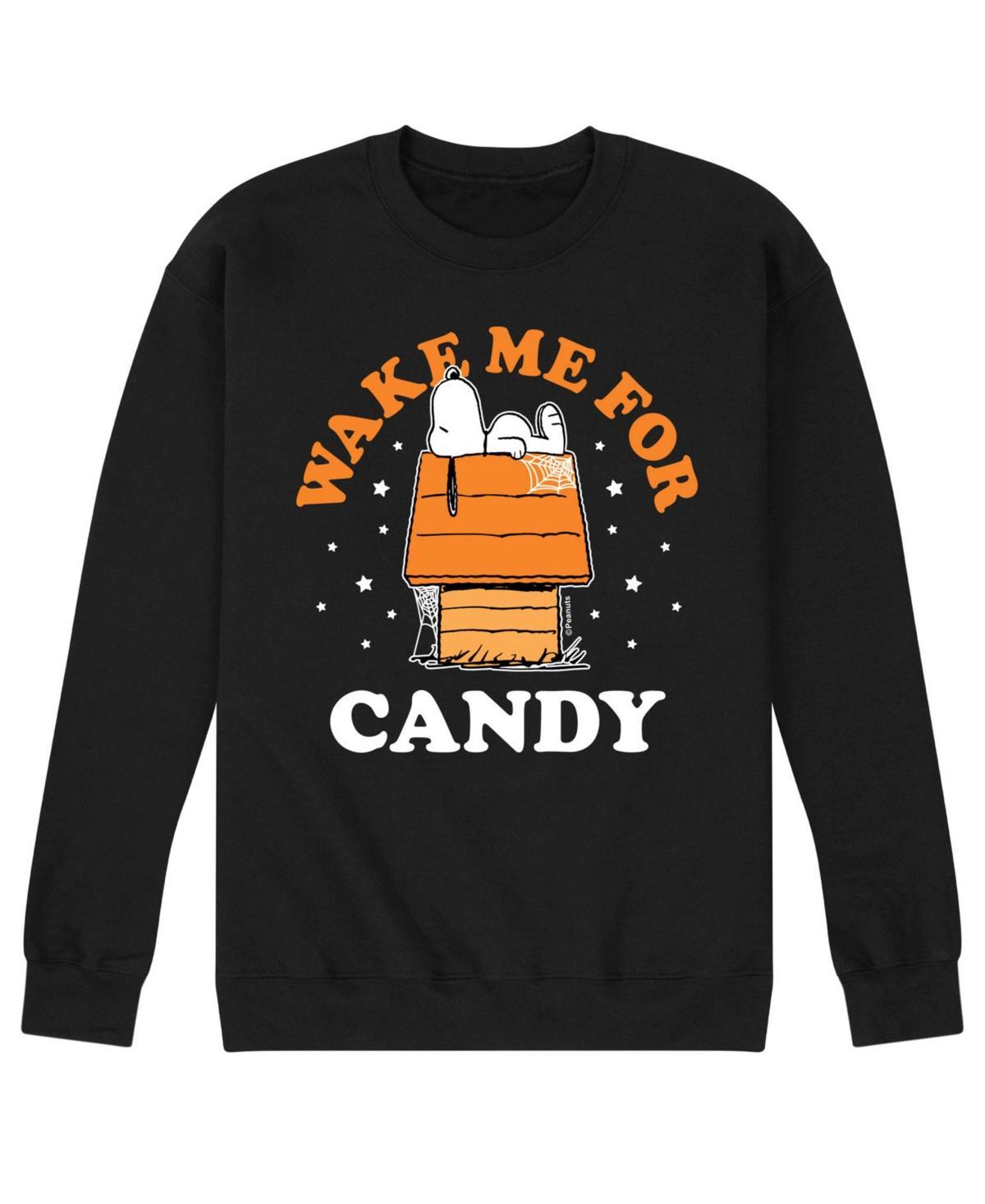 Airwaves Mens Peanuts Wake Me For Candy Fleece T-shirt Product Image