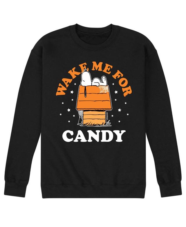 Airwaves Mens Peanuts Wake Me For Candy Fleece T-shirt Product Image