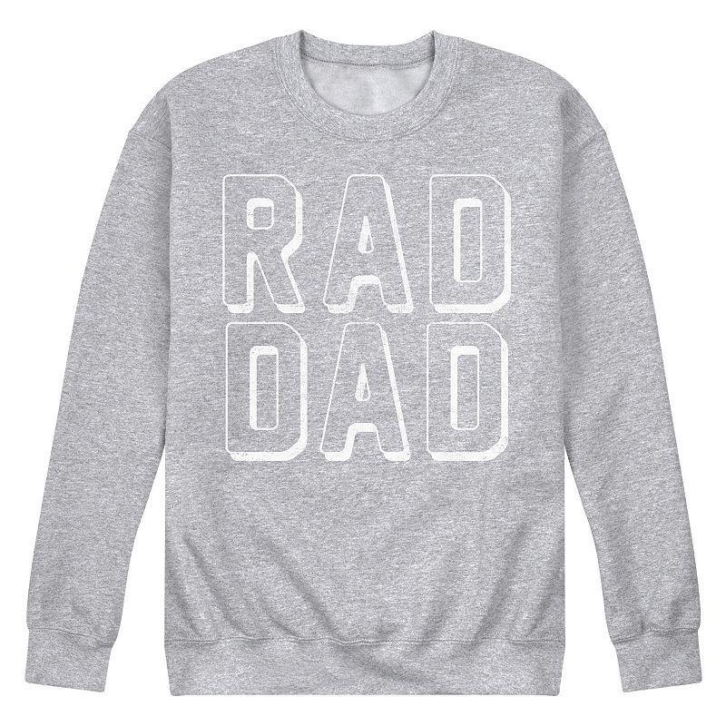 Mens Rad Dad Fleece Sweatshirt Grey Gray Product Image