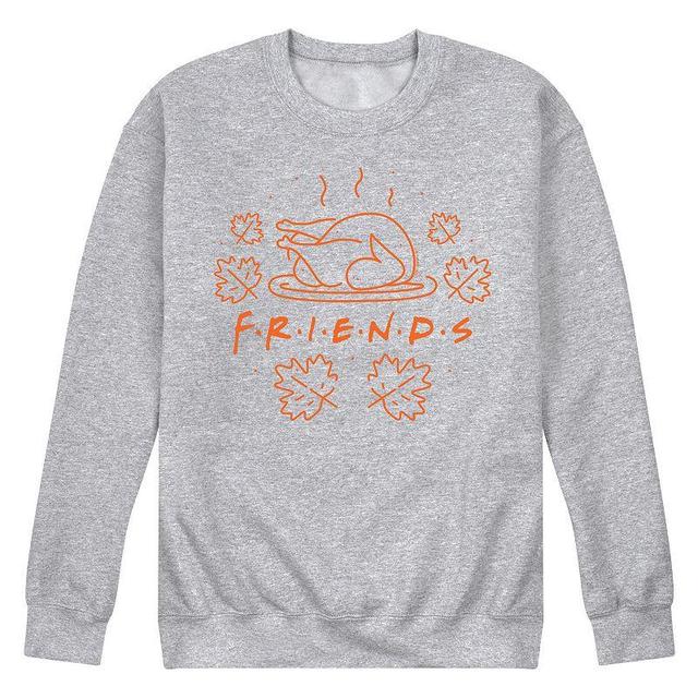 Mens Friends Logo With Turkey Fleece Sweatshirt Grey Gray Product Image