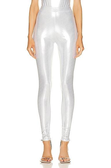 Alexandre Vauthier Legging in Metallic Silver Product Image