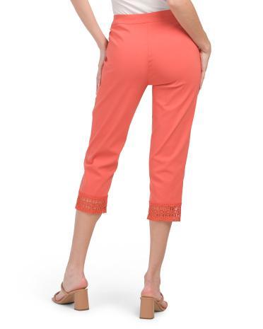 Lace Hem Capris for Women Product Image