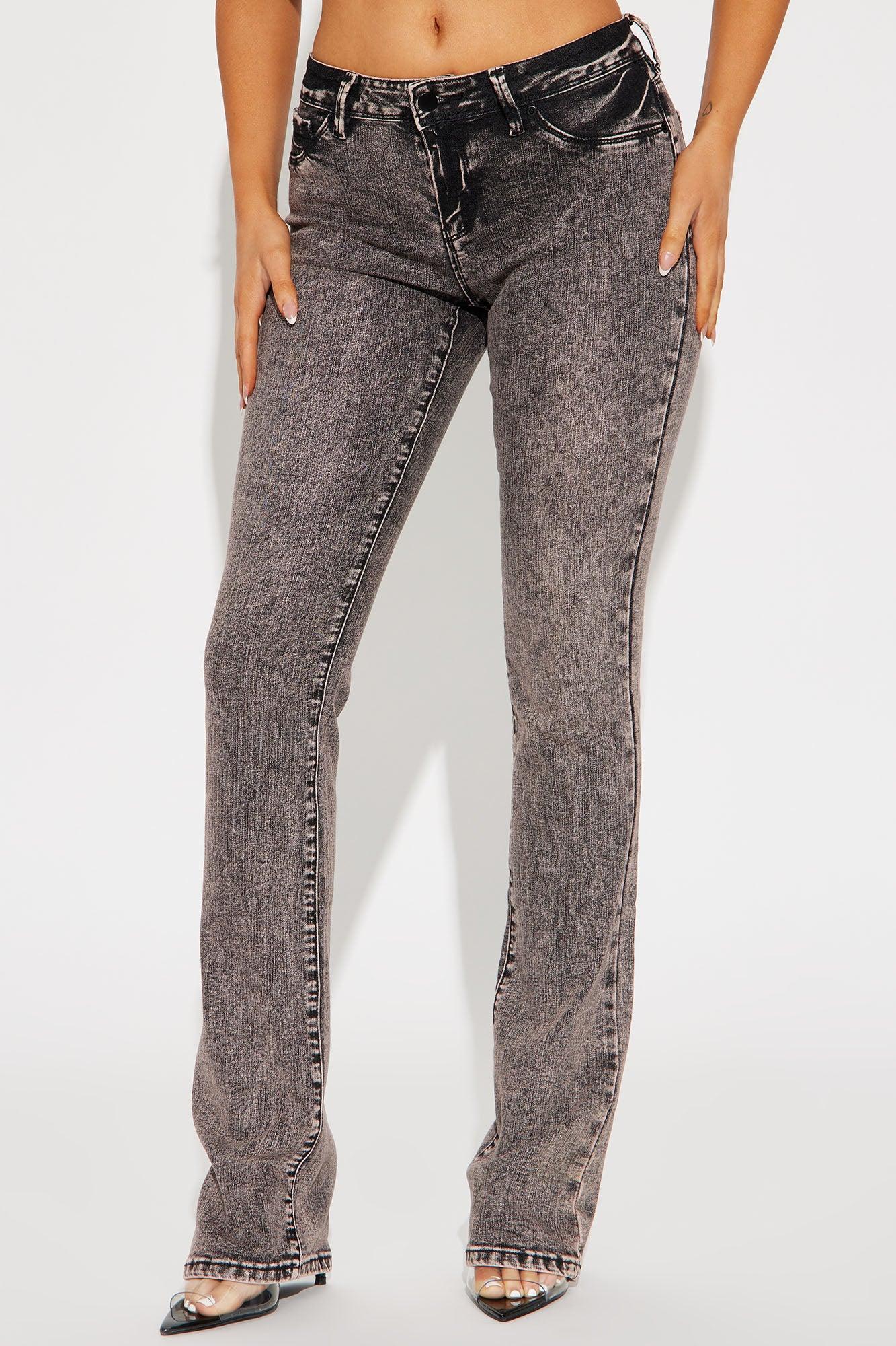 Tall Getting The Boot Mid Rise Jeans - Acid Wash Black Product Image