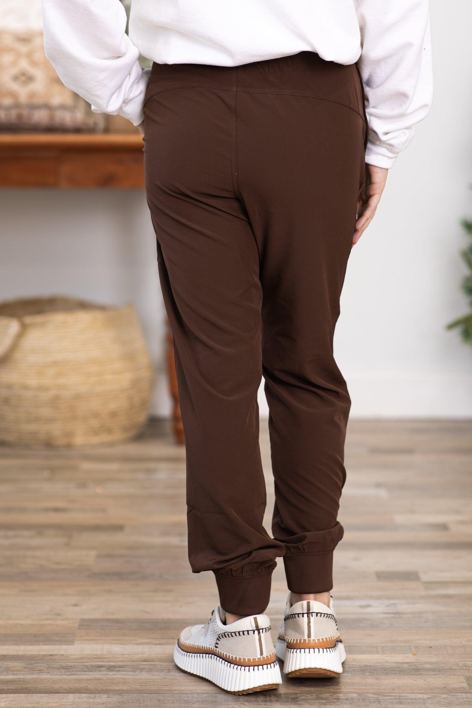 Brown Mid Rise Joggers Product Image