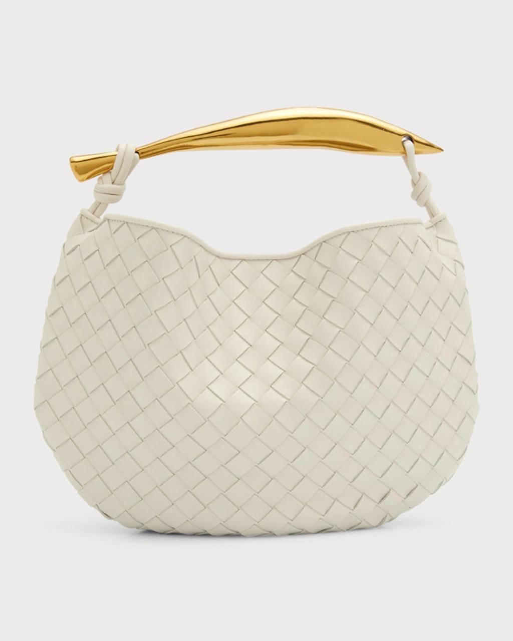 BOTTEGA VENETA Sardine Intrecciato Crossbody Bag In Chalk Product Image