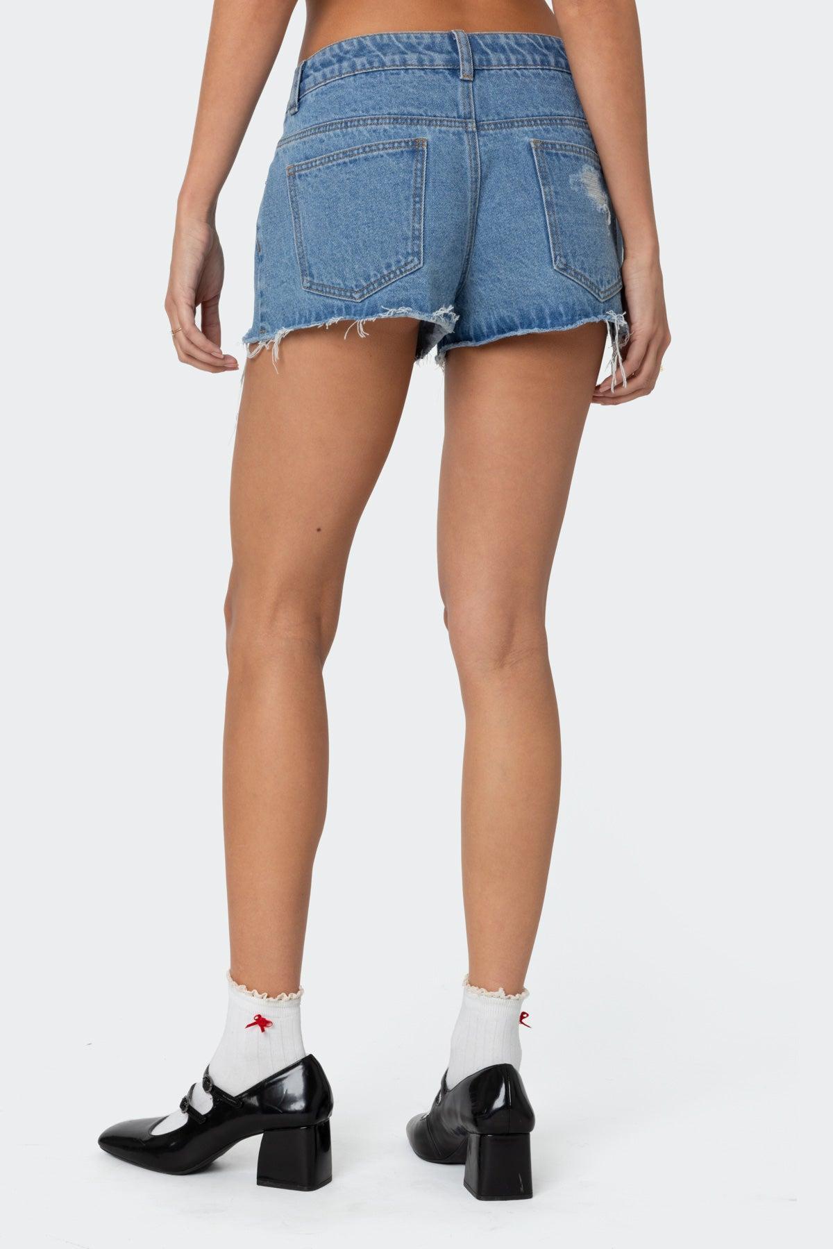 Fern Mid Rise Denim Shorts Product Image