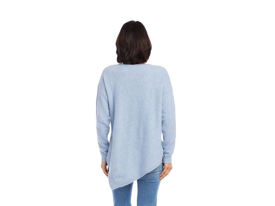 Karen Kane Asymmetric Hem Sweater (Chambray) Women's Sweater Product Image