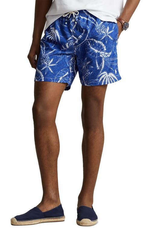 Men's 5.75-inch Hoffman Print Swim Trunks In Ocean Breeze Floral Product Image