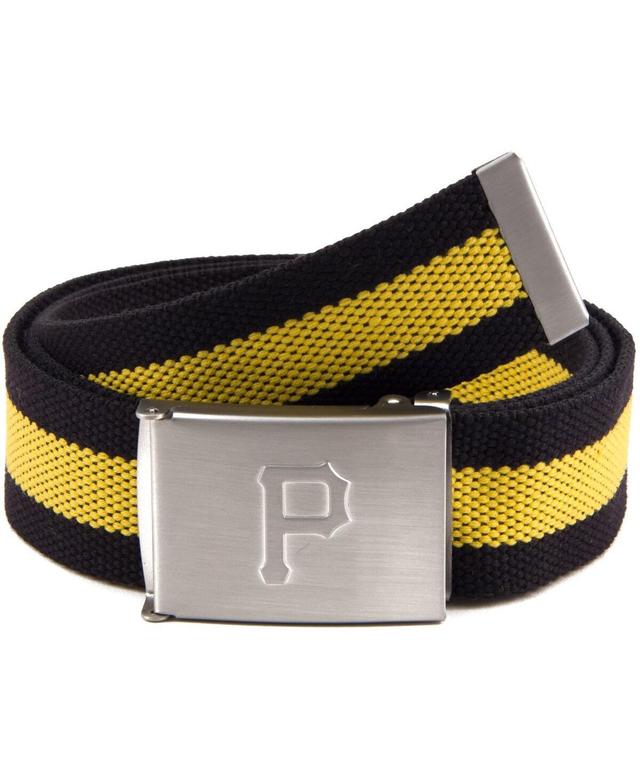 Mens Pittsburgh Pirates Fabric Belt - Yellow Product Image