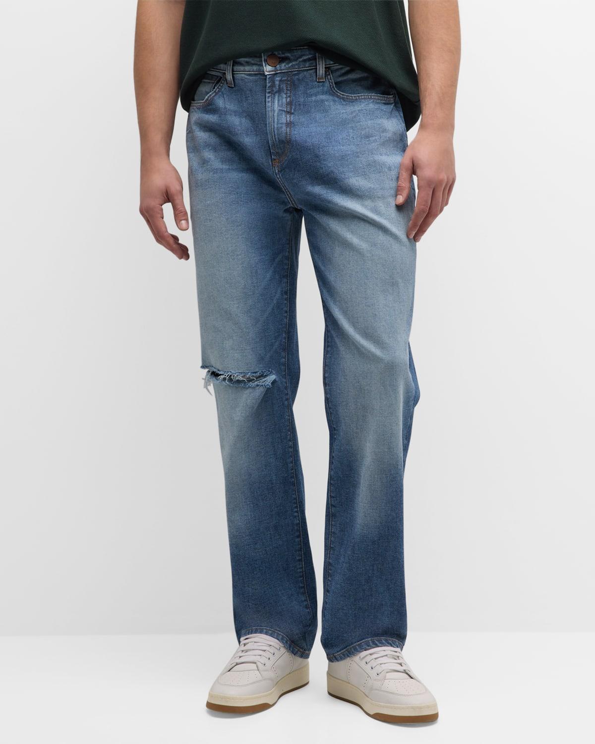 Monfrre Jayden Ripped Straight Leg Jeans Product Image