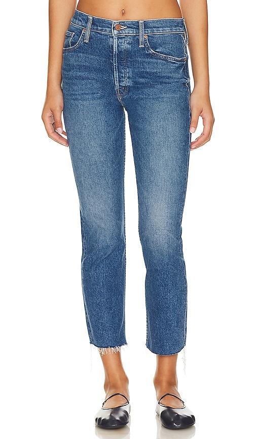 MOTHER The Tomcat Frayed High Waist Ankle Straight Leg Jeans Product Image