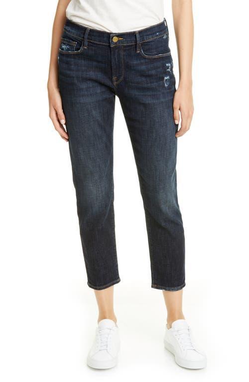 Womens Le Garon Mid-Rise Crop Roll Cuff Jeans product image