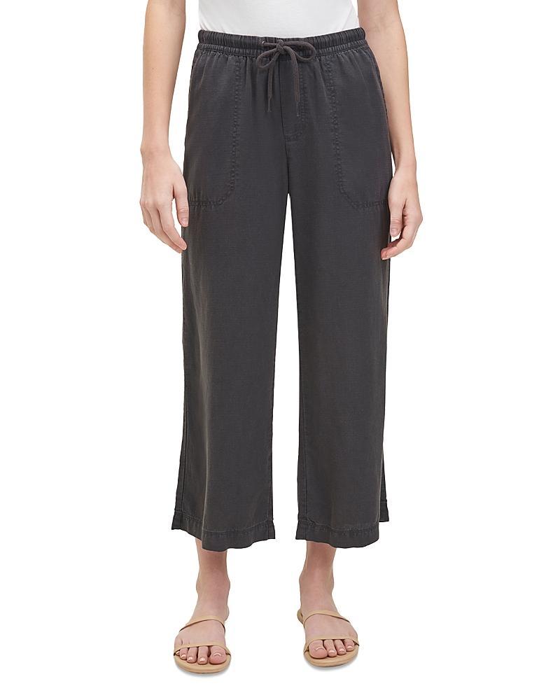 Womens Angie Drawstring Wide-Leg Crop Pants Product Image