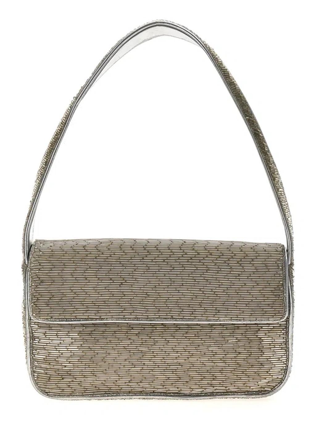 STAUD Tommy Shoulder Bag In Silver Product Image