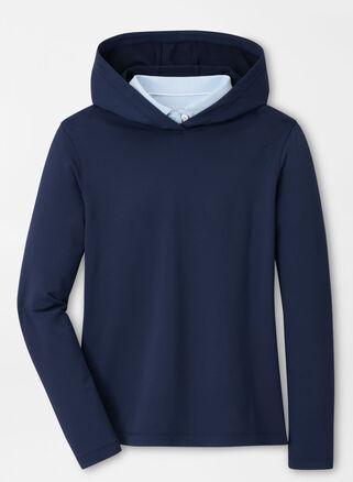 Peter Millar Womens Pine Hoodie | Color: Navy | Size: XL Product Image