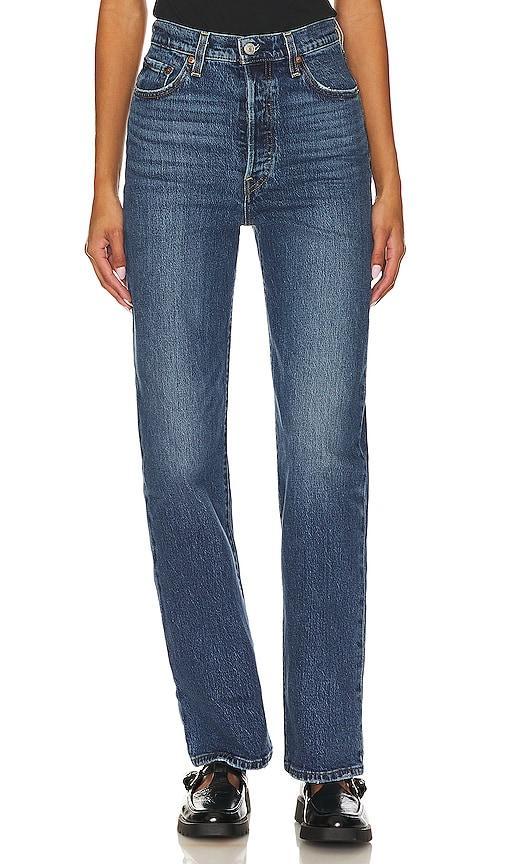 LEVI'S Ribcage Full Length in Blue. - size 29 (also in 24, 25, 26, 27, 28) Product Image