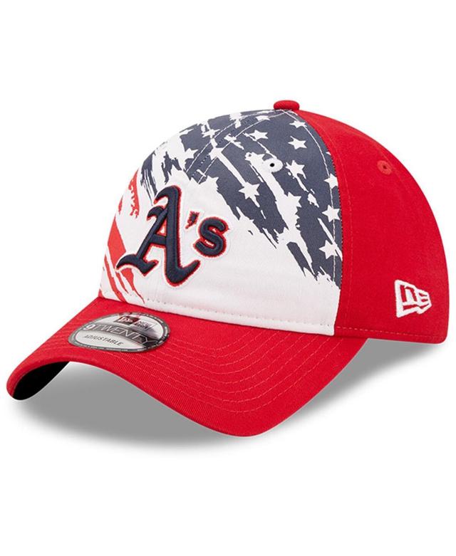 Mens New Era Red Oakland Athletics 2022 4Th Of July 9TWENTY Adjustable Hat Product Image